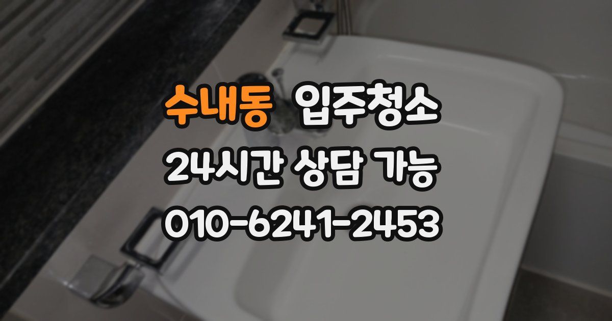 수내동 입주청소