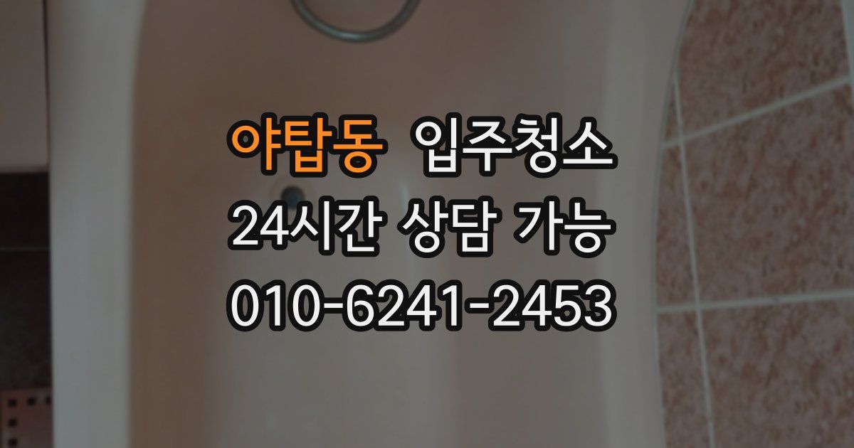 야탑동 입주청소