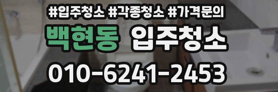 백현동 이사청소