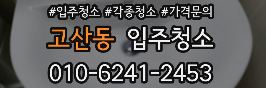 고산동 이사청소