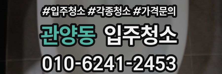 관양동 이사청소