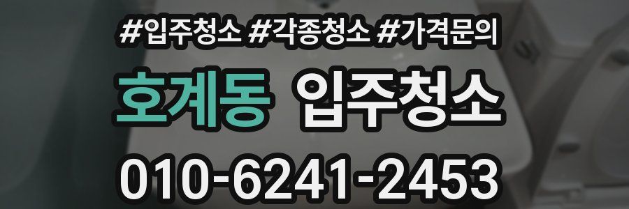 호계동 이사청소