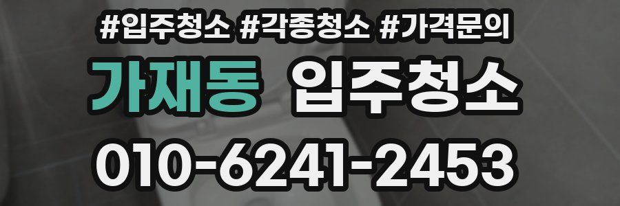 가재동 이사청소