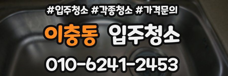 이충동 이사청소