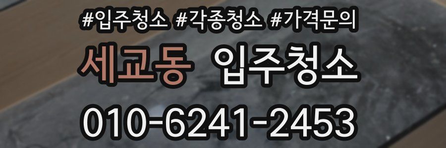 세교동 이사청소