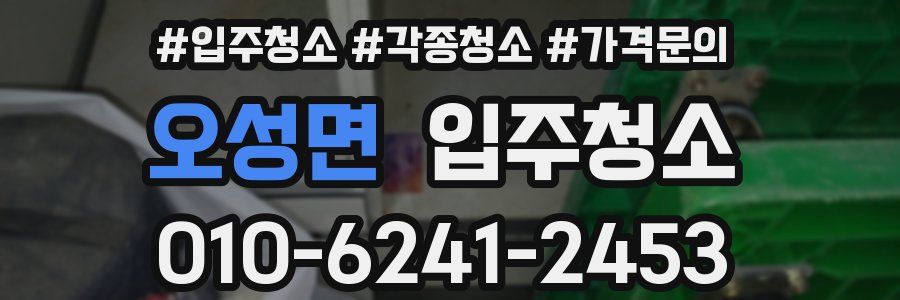 오성면 이사청소