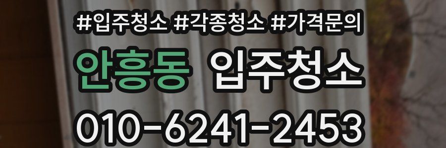 안흥동 이사청소