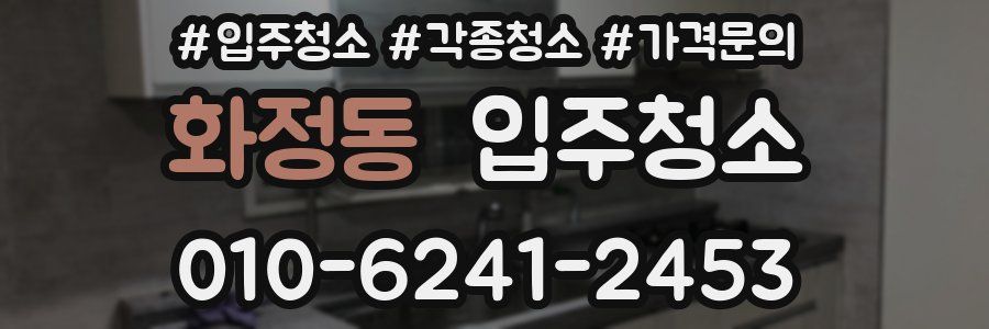 화정동 이사청소