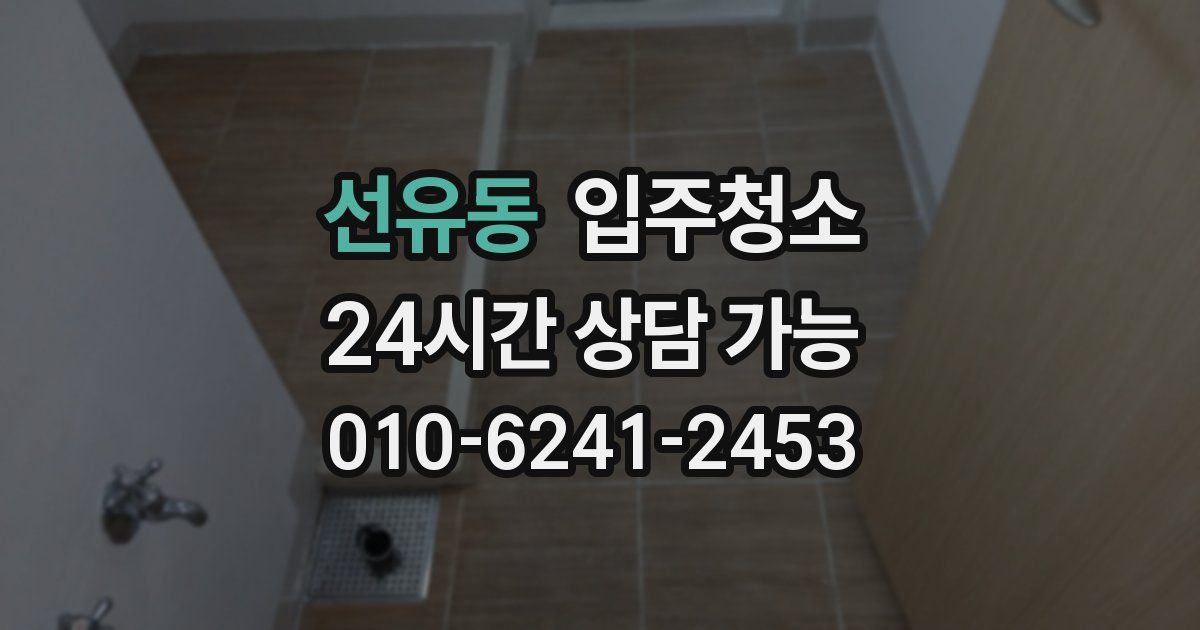 선유동 입주청소