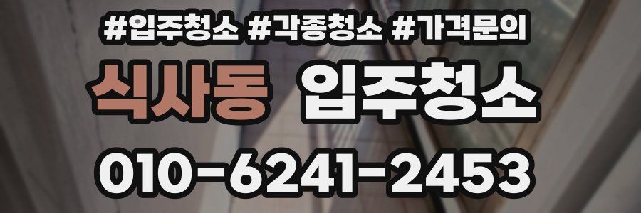 식사동 이사청소