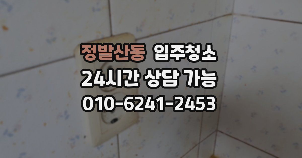 정발산동 입주청소