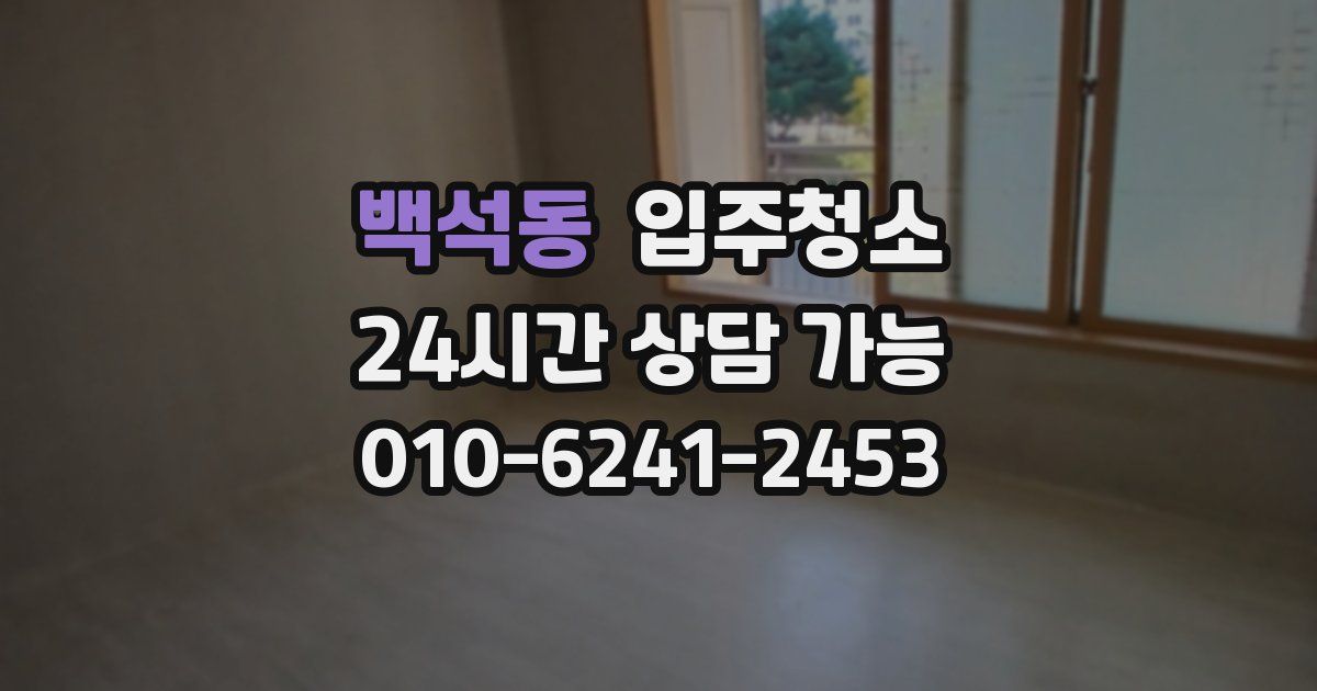 백석동 입주청소