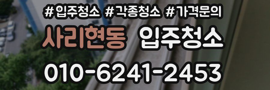 사리현동 이사청소