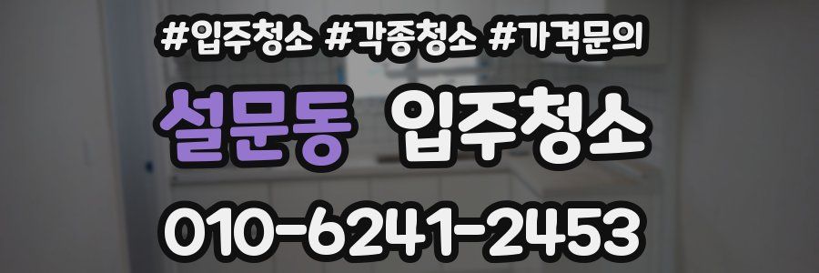 설문동 이사청소