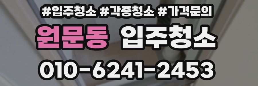 원문동 이사청소