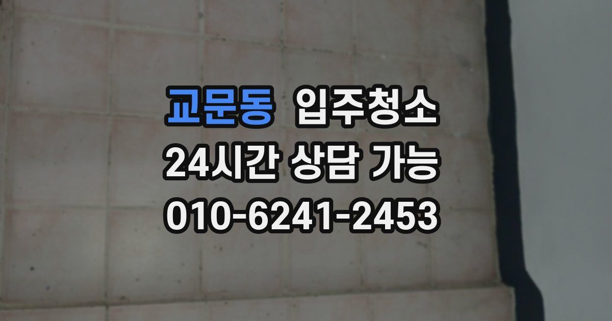 교문동 입주청소