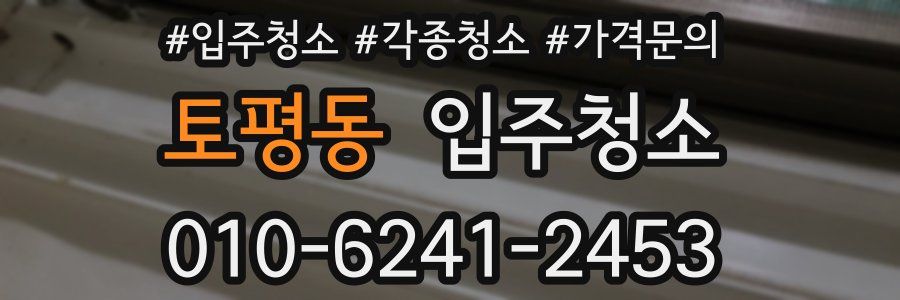 토평동 이사청소