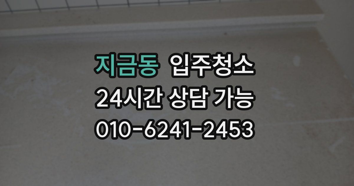 지금동 입주청소