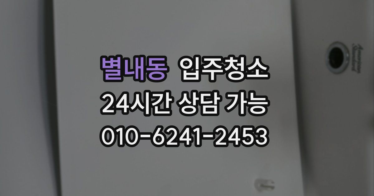 별내동 입주청소