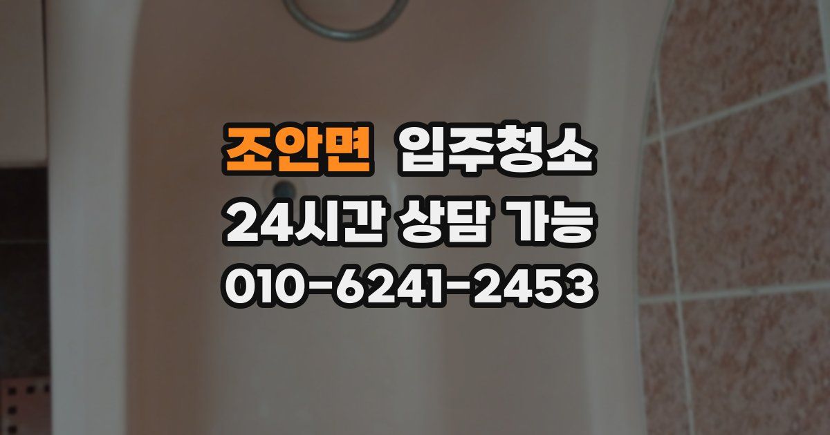 조안면 입주청소