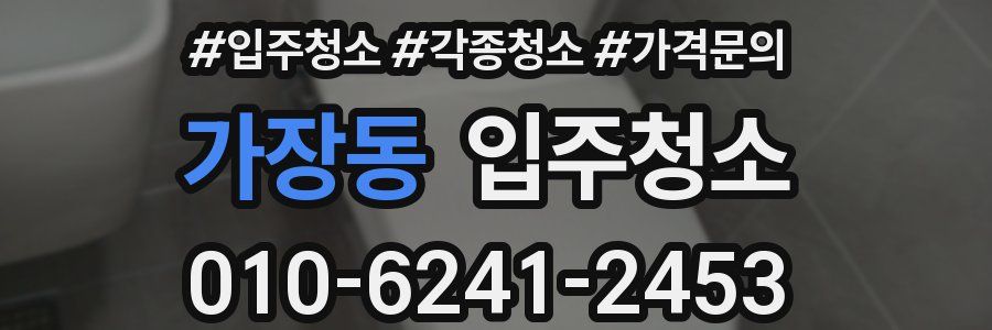 가장동 이사청소