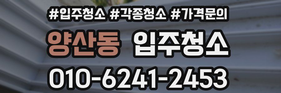 양산동 이사청소