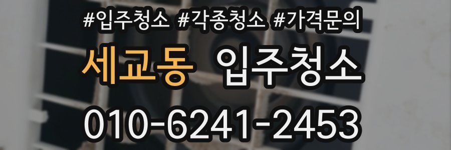 세교동 이사청소