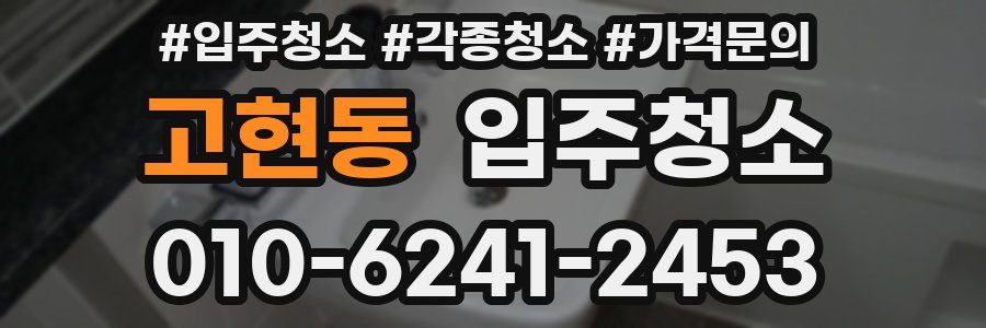 고현동 이사청소