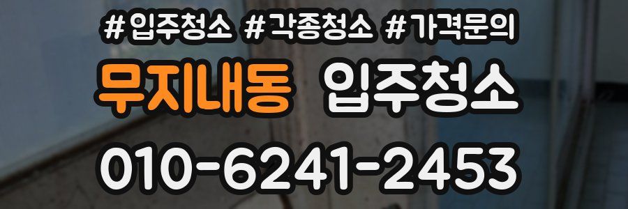 무지내동 이사청소