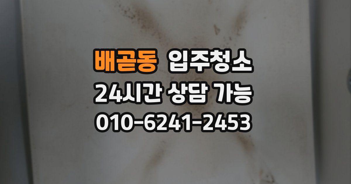 배곧동 입주청소