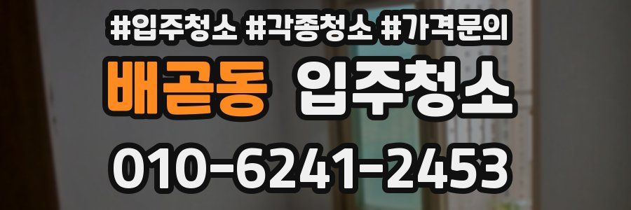 배곧동 이사청소