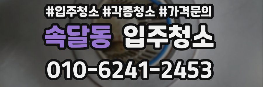 속달동 이사청소