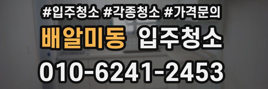 배알미동 이사청소