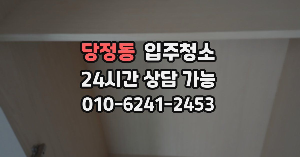 당정동 입주청소