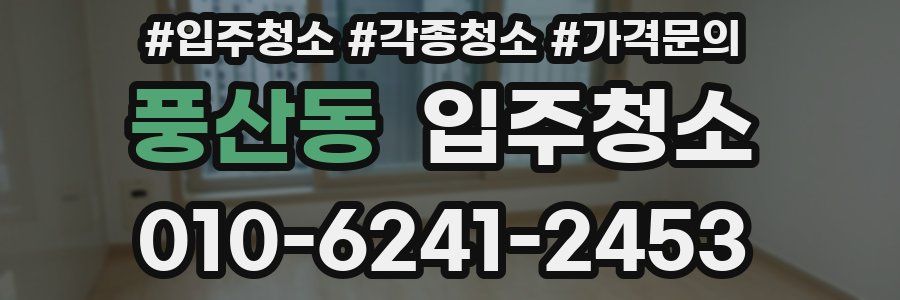 풍산동 이사청소