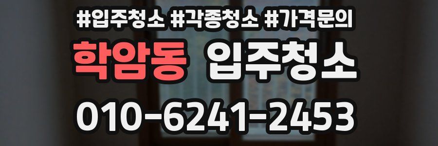 학암동 이사청소