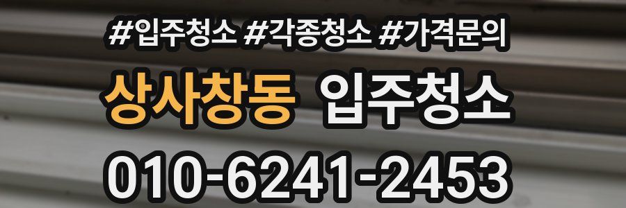 상사창동 이사청소