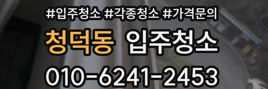 청덕동 이사청소