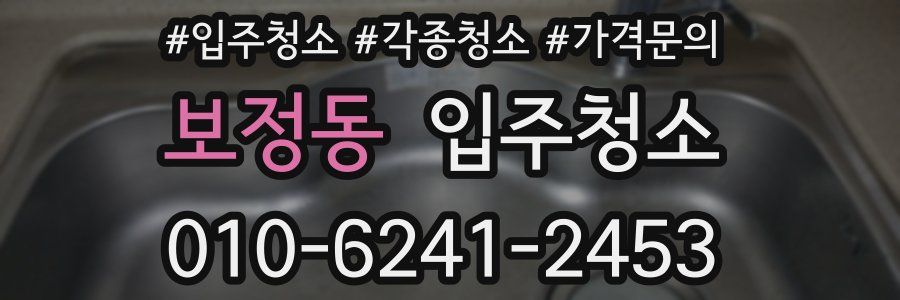보정동 이사청소