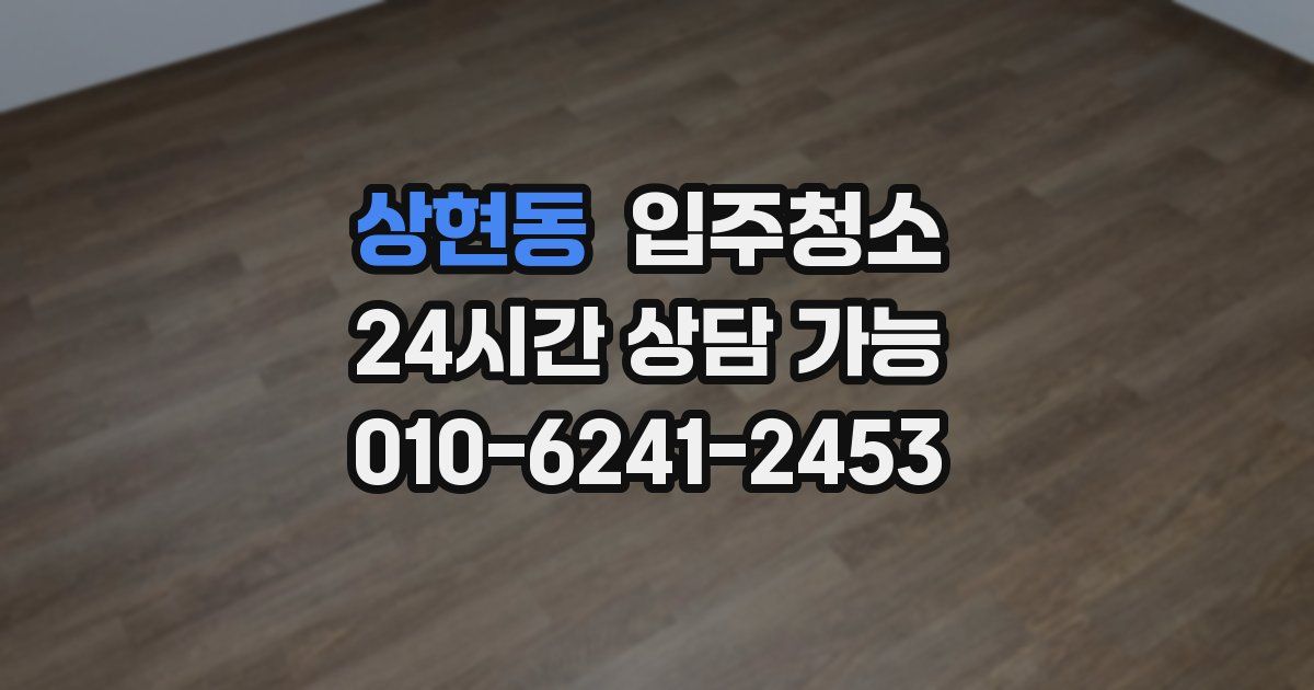상현동 입주청소