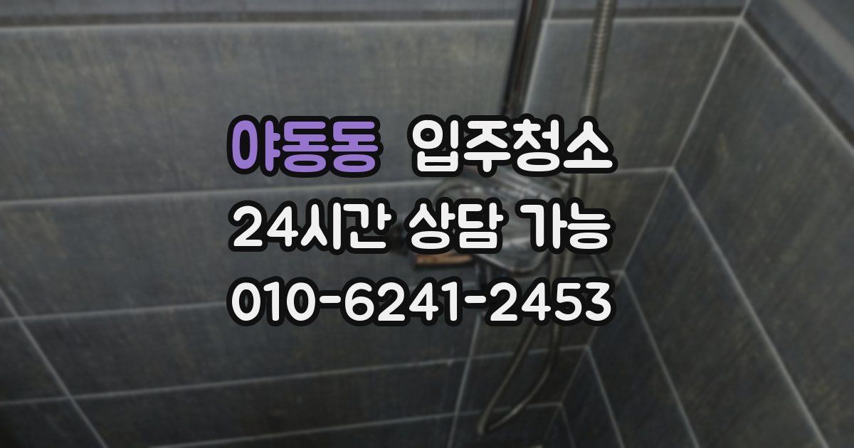 야동동 입주청소