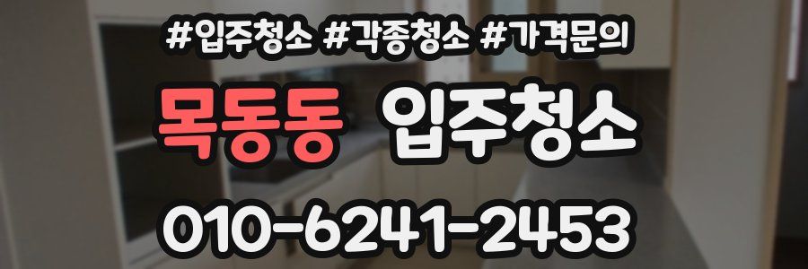 목동동 이사청소