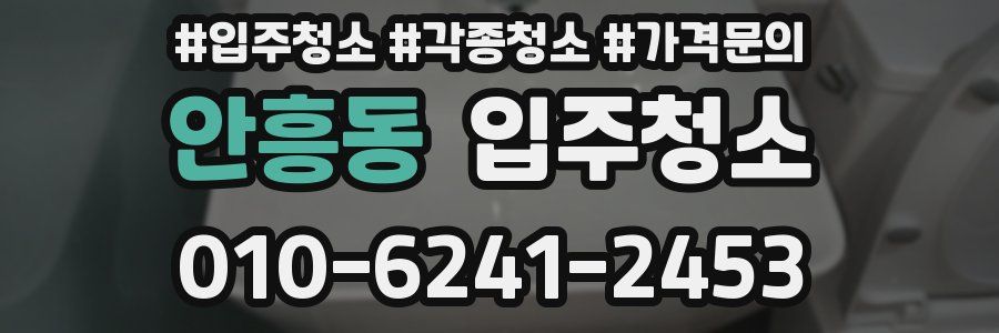 안흥동 이사청소