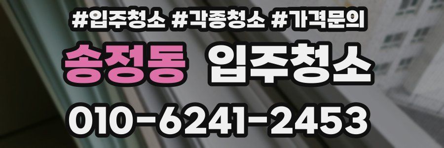 송정동 이사청소