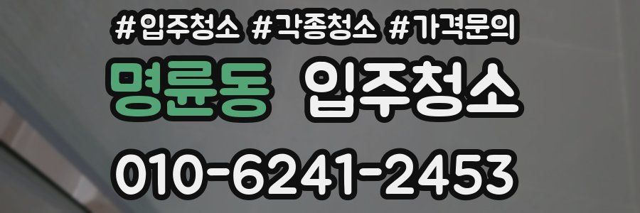 명륜동 이사청소