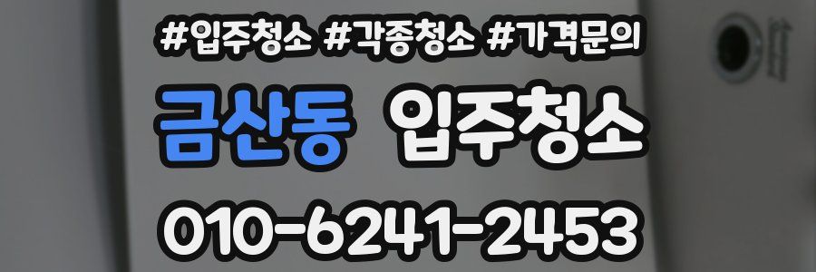 금산동 이사청소