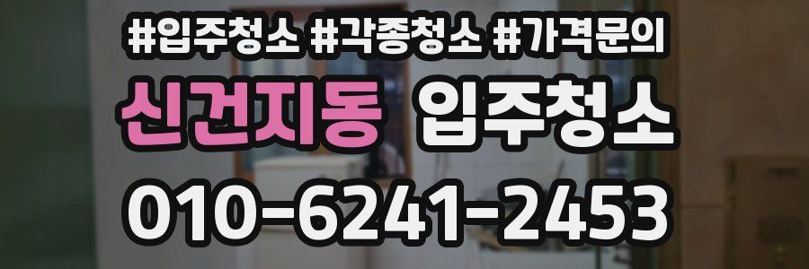 신건지동 이사청소