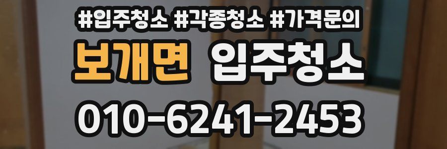 보개면 이사청소