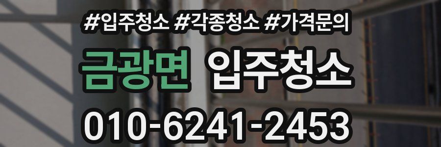 금광면 이사청소