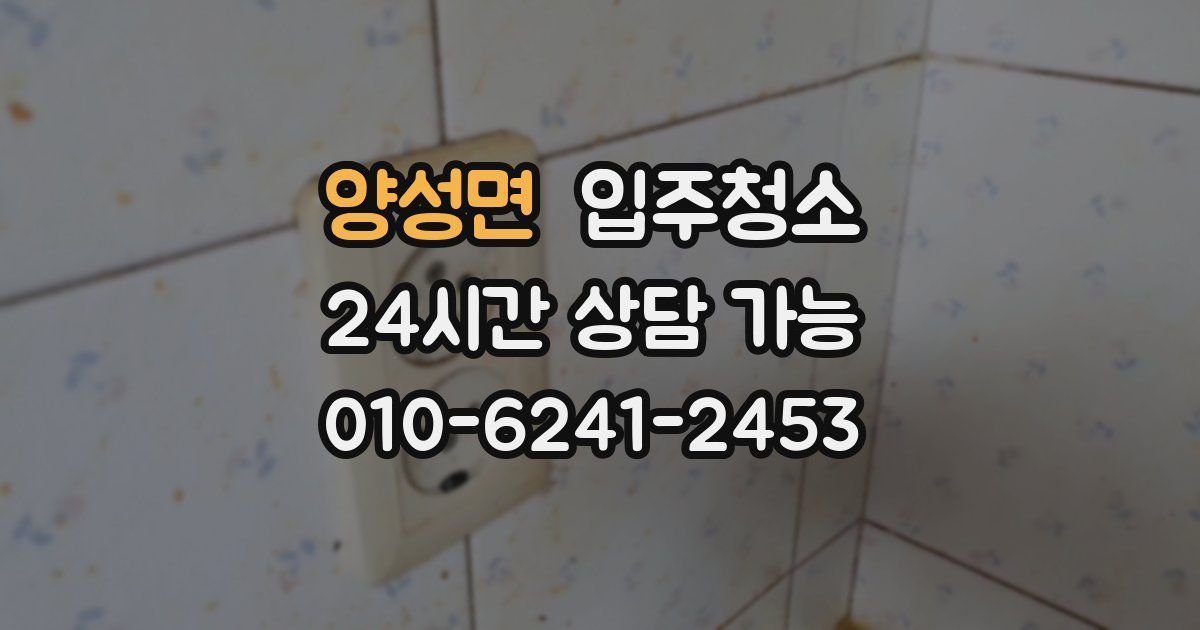 양성면 입주청소